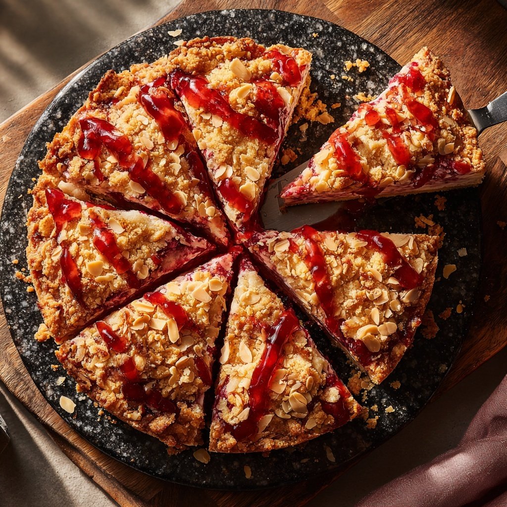 Erdbeerkuchen Mit Mandel Streuseln