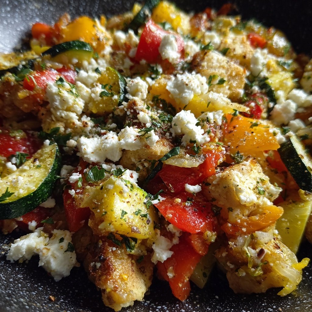Gesund & Leicht Mediterrane Gemüsepfanne mit Feta