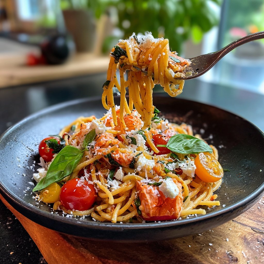 Mediterraner Nudelsalat Mit Tomatenfilet