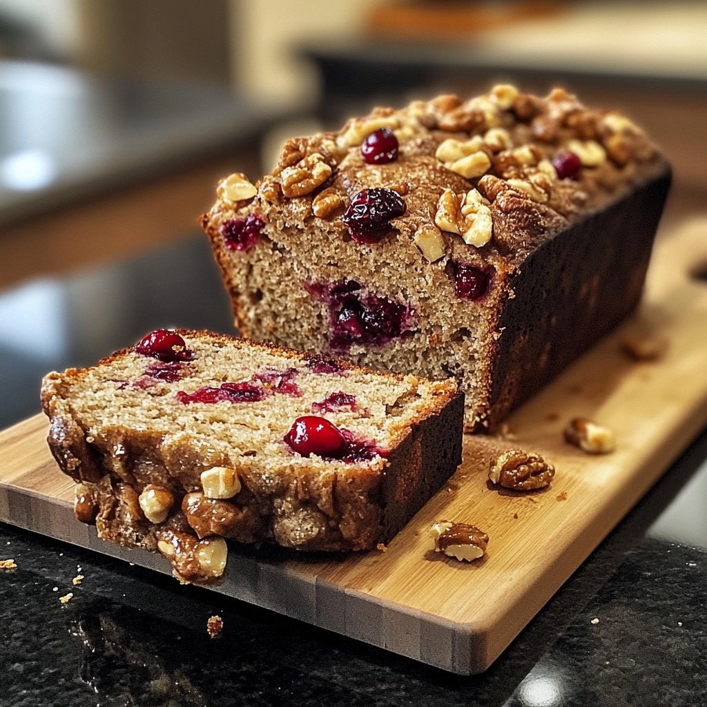 Einfaches Cranberry-Bananen-Nussbrot