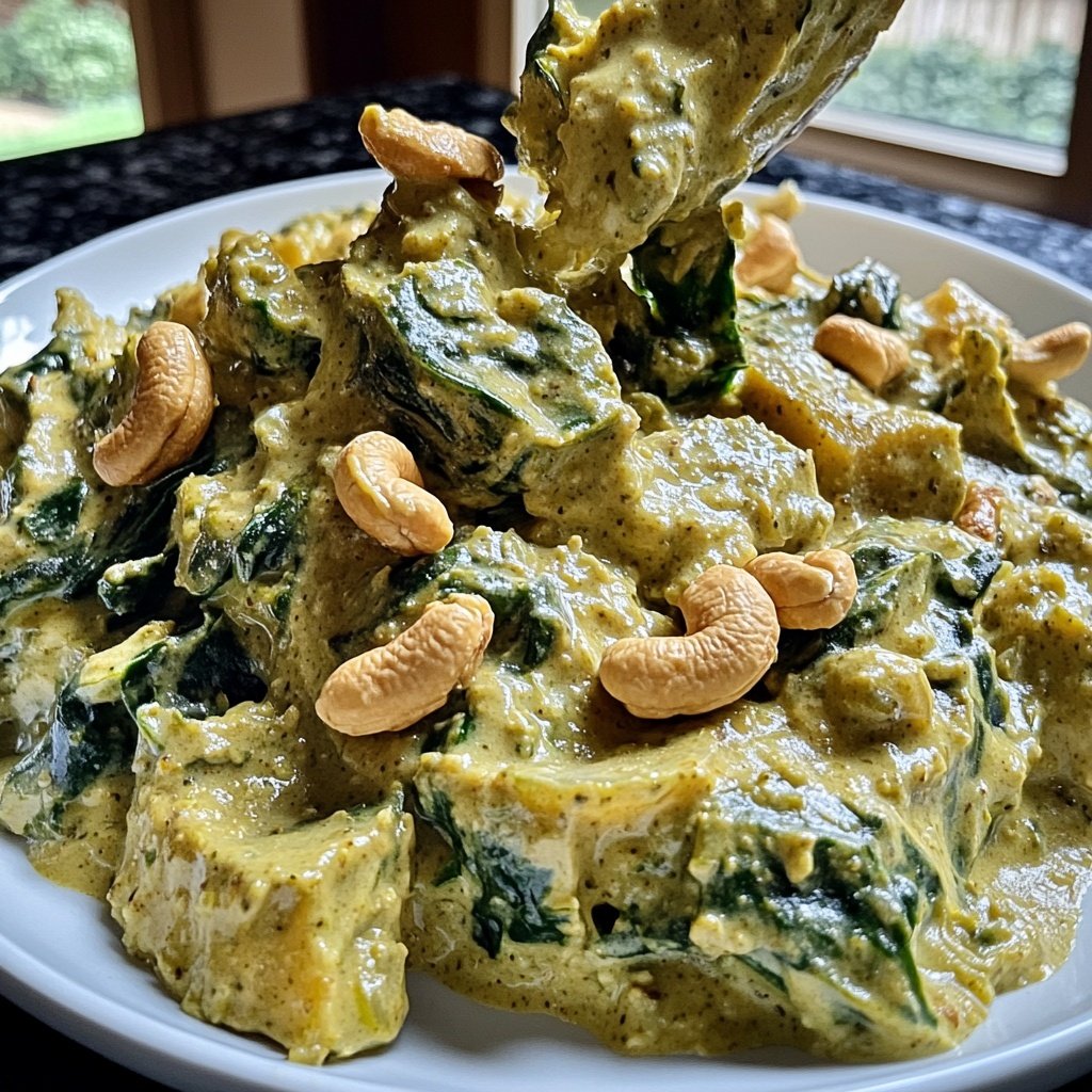 Veganes Grünkohlcurry mit Cashewkernen