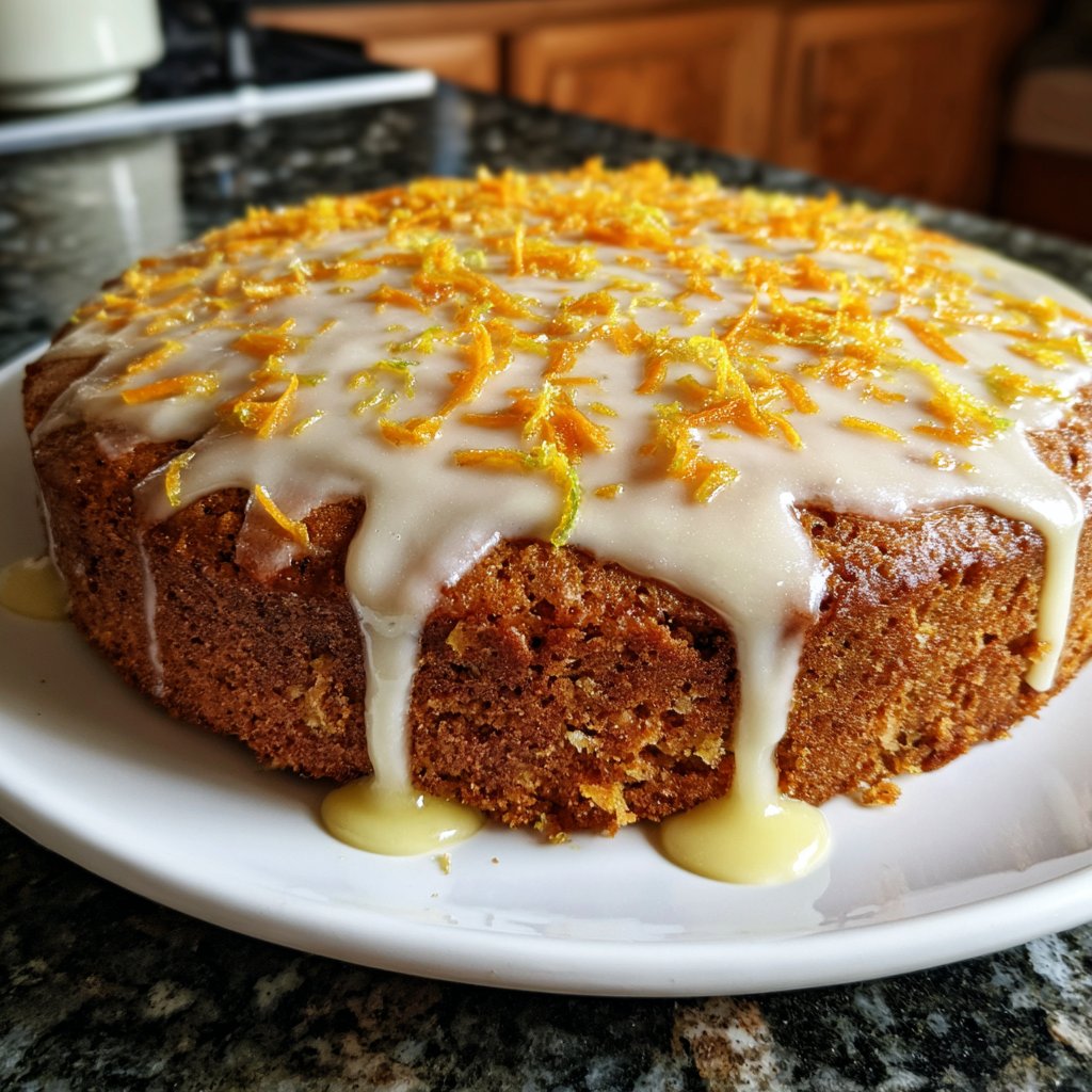 Karottenkuchen Mit Zitronen Glasur