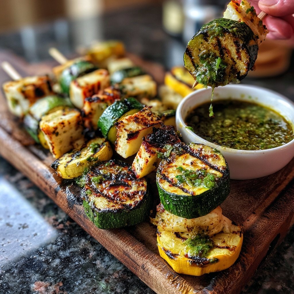 Grill Beilagen Mit Zucchini Halloumi Spießen