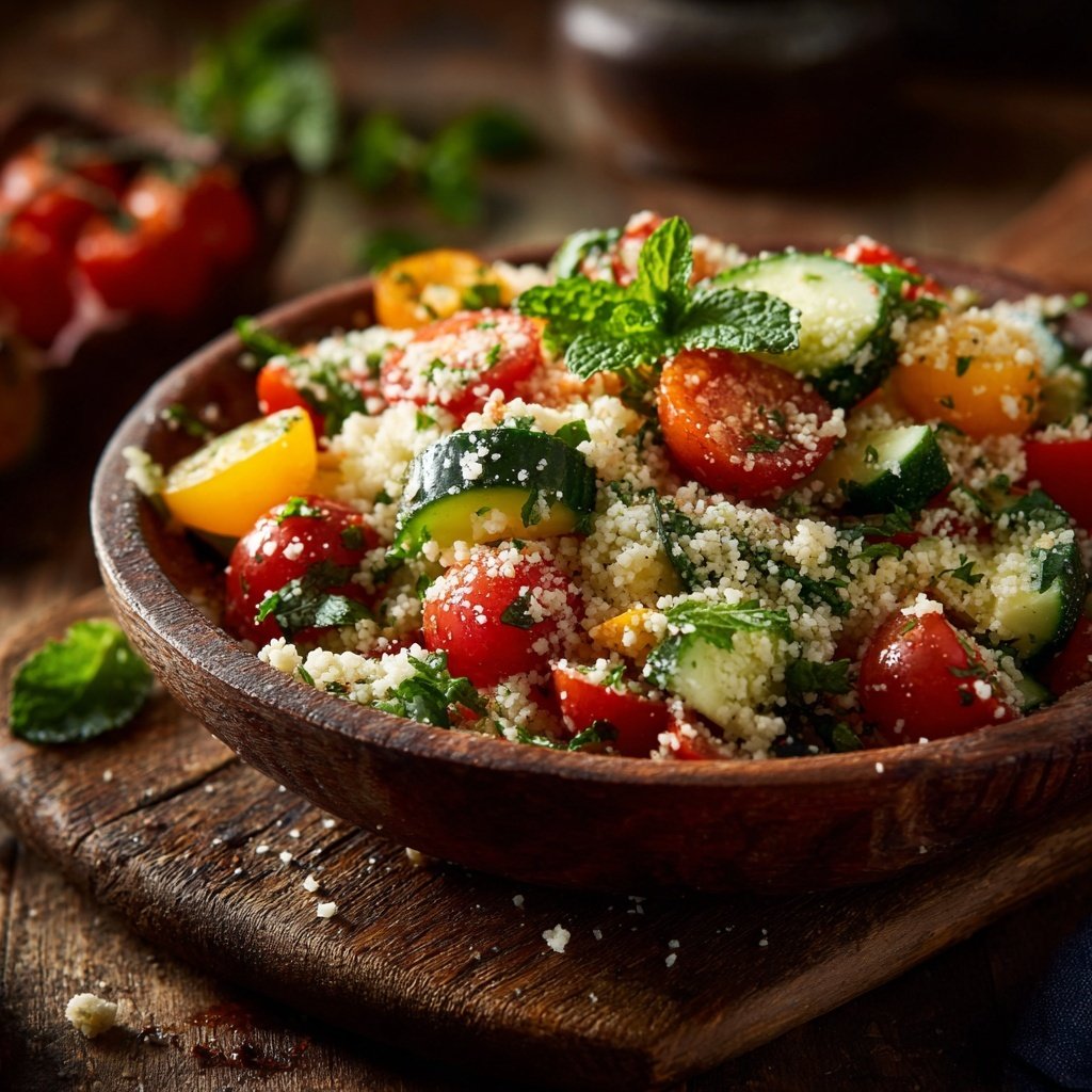 Mediterraner Couscous Salat Zum Grillen