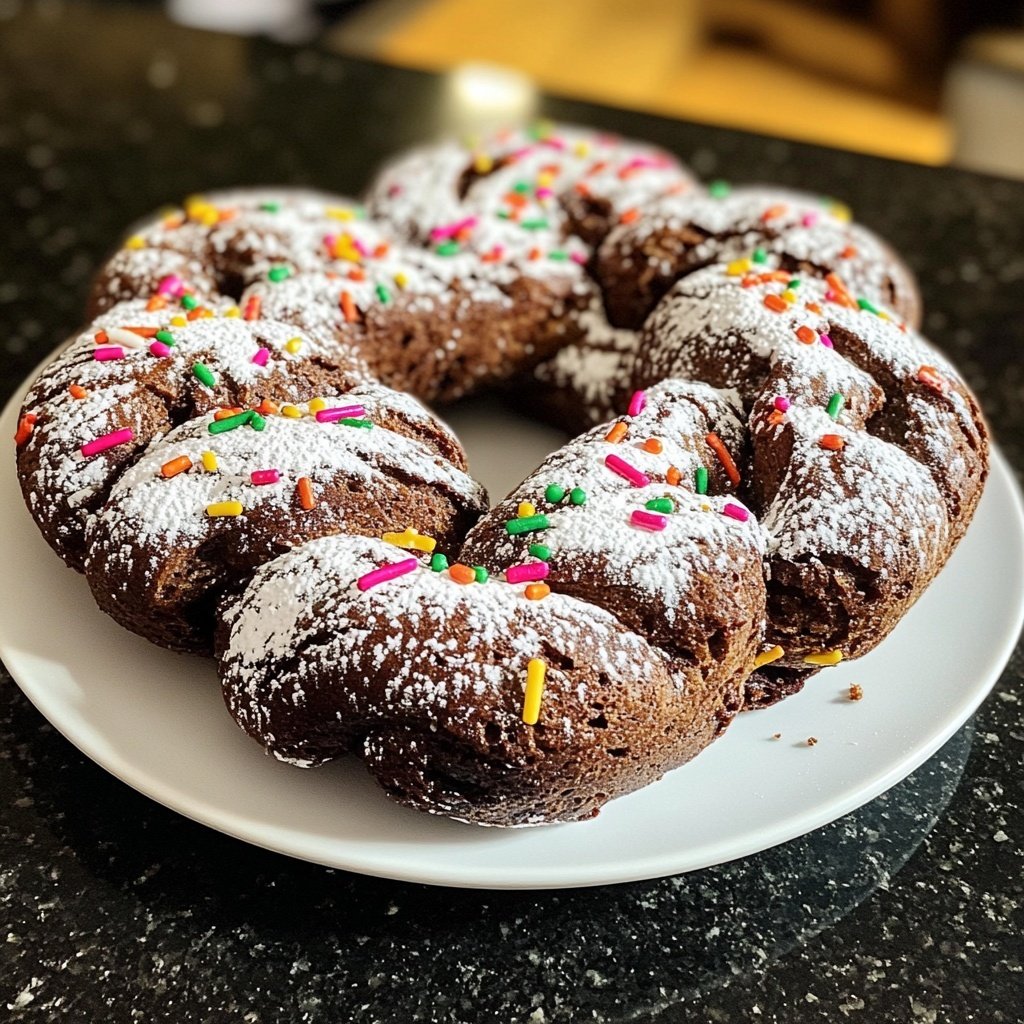 Brownie-Weihnachtskranz