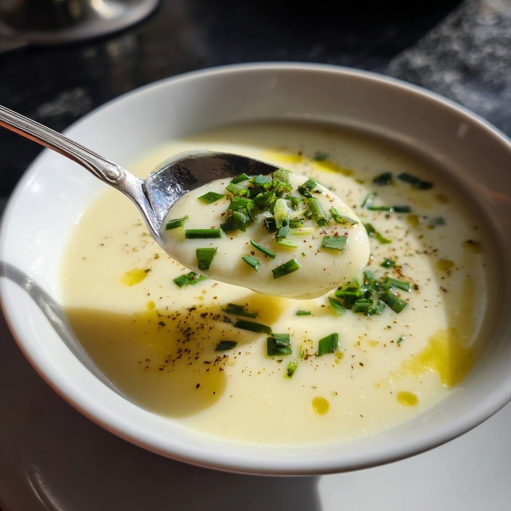 Blumenkohlsuppe mit Lauchzwiebeln