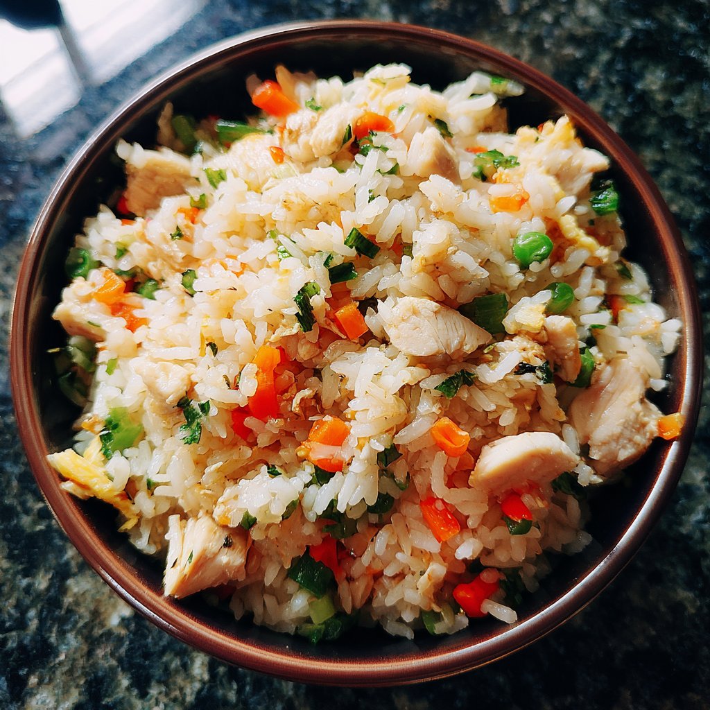 Abendessen mit Reisgericht