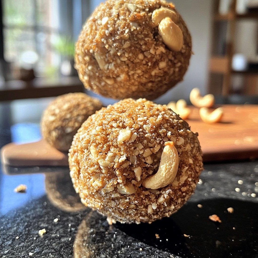 Protein Bällchen mit Cashewkernen
