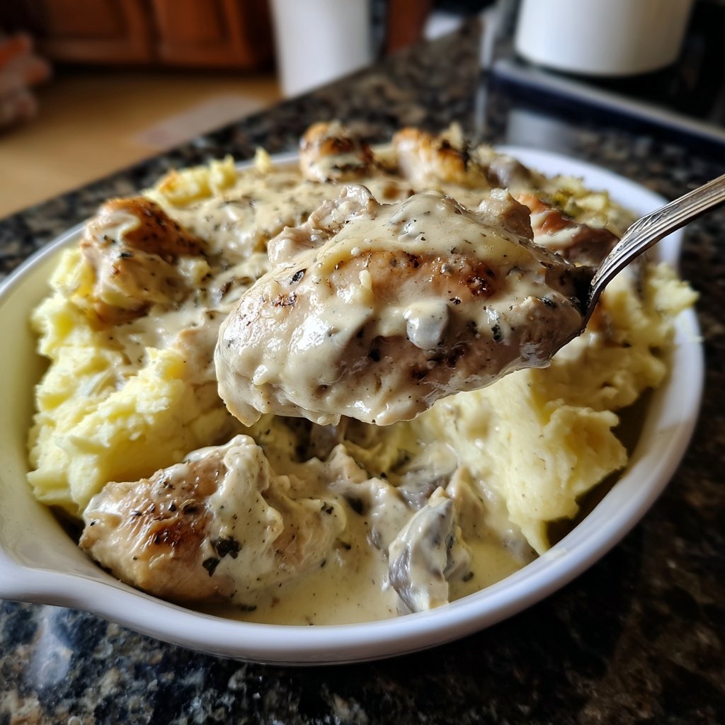 Hausmannskost Cremiges Hähnchen mit Kartoffelpüree