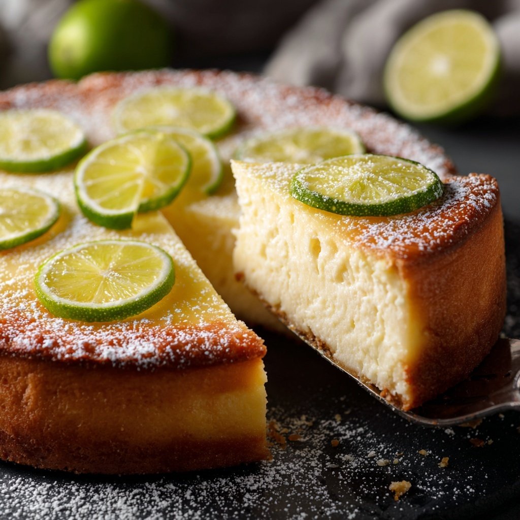 Käsekuchen mit Quark und Limette