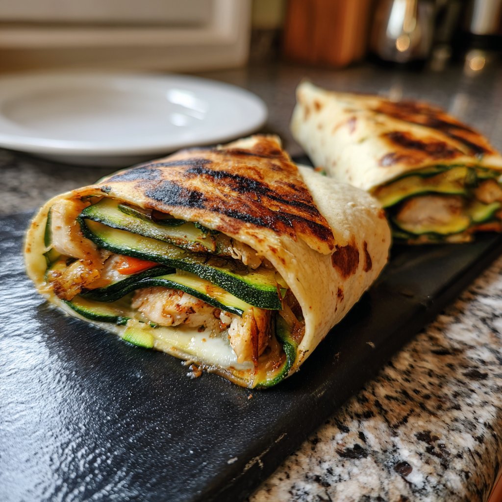Wraps mit gegrillter Zucchini